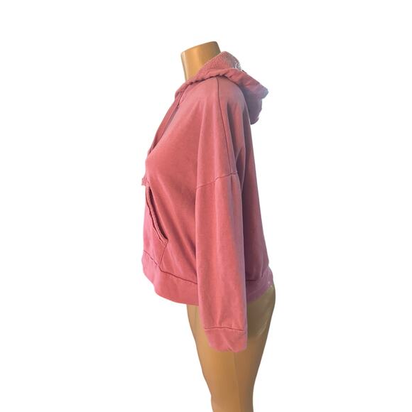 Women M Free People FP Movement Purple Work It Out Hoodie Hooded Sweatshirt - Picture 3 of 6